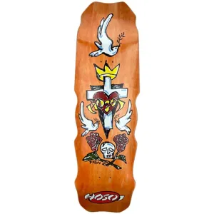 Hosoi 9.5" x 32.25" Hammerhead Hybrid (ORANGE STAIN) Skateboard Deck