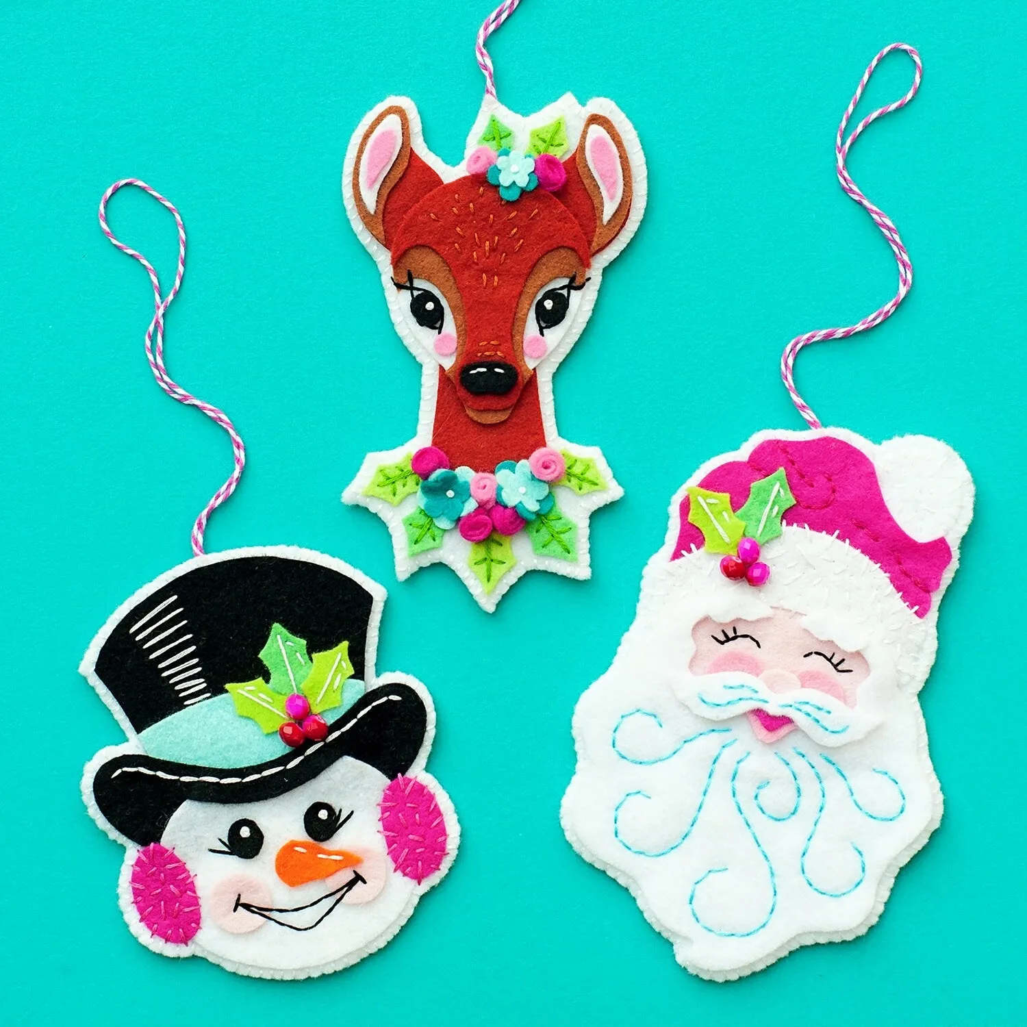 Ice Skate Wool Felt Ornament PDF Pattern