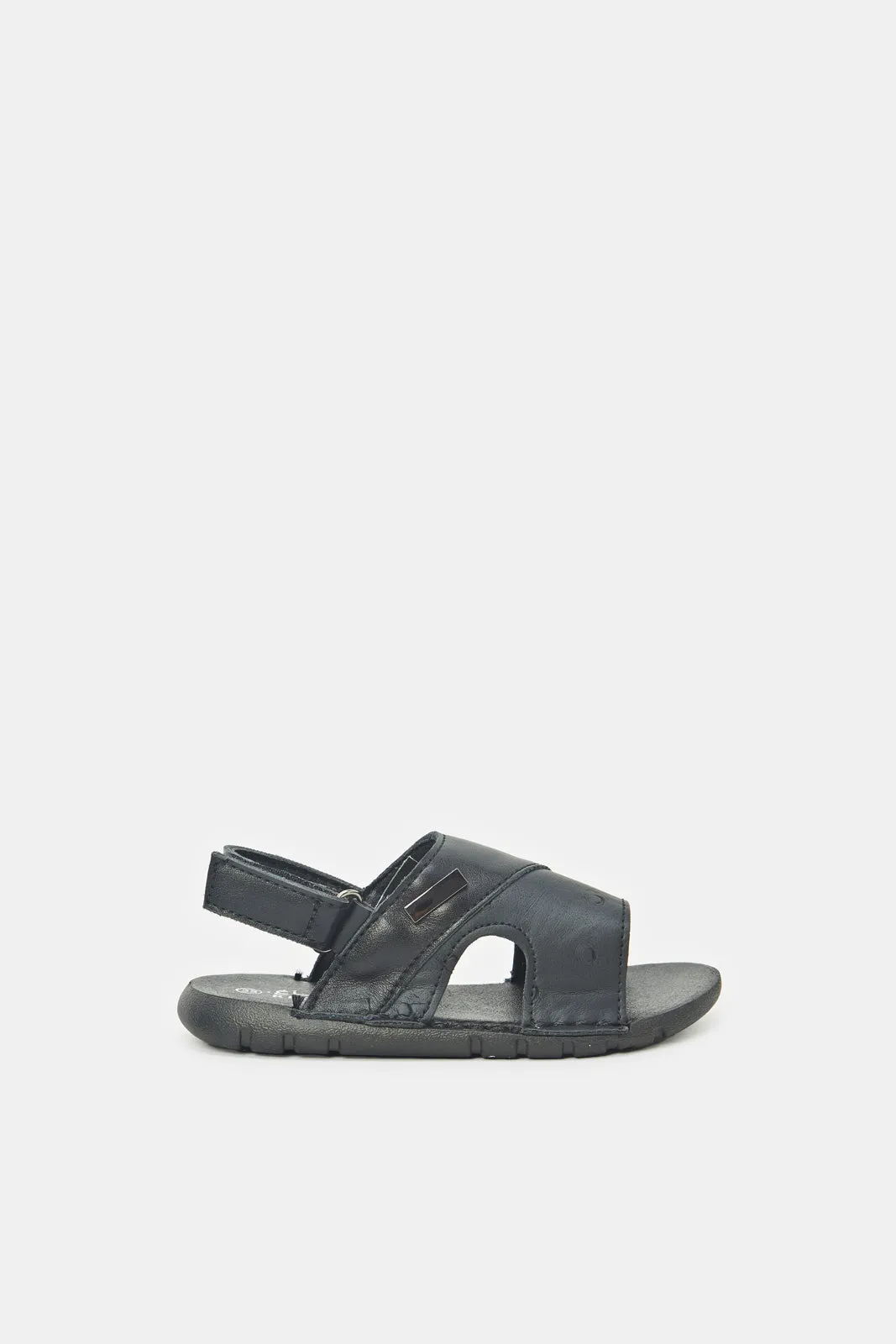 Infant Boys Black Strap Sandal