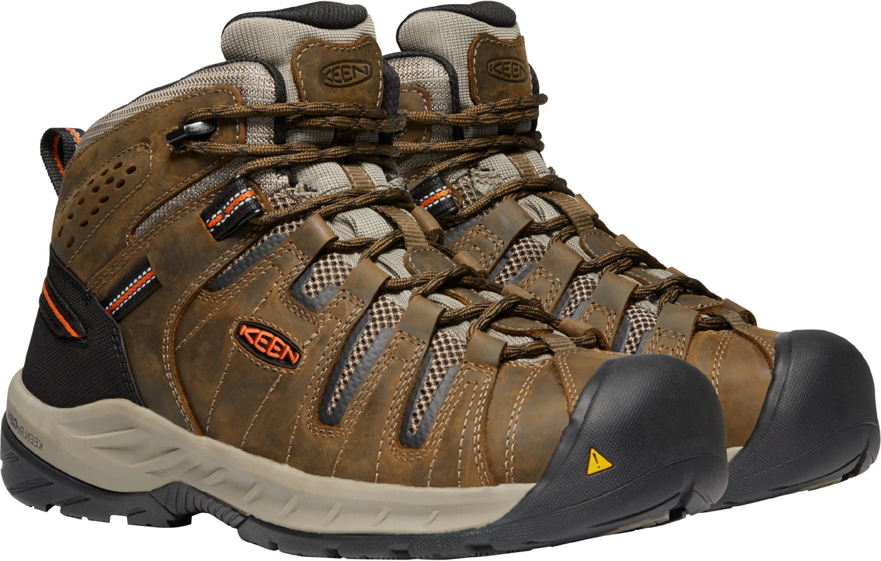 'Keen Utility' Men's Flint II Mid EH Soft Toe - Cascade Brown / Burnt Ochre