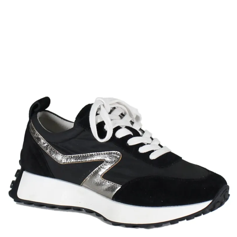 Kind Mark Sneakers in Black/Pewter