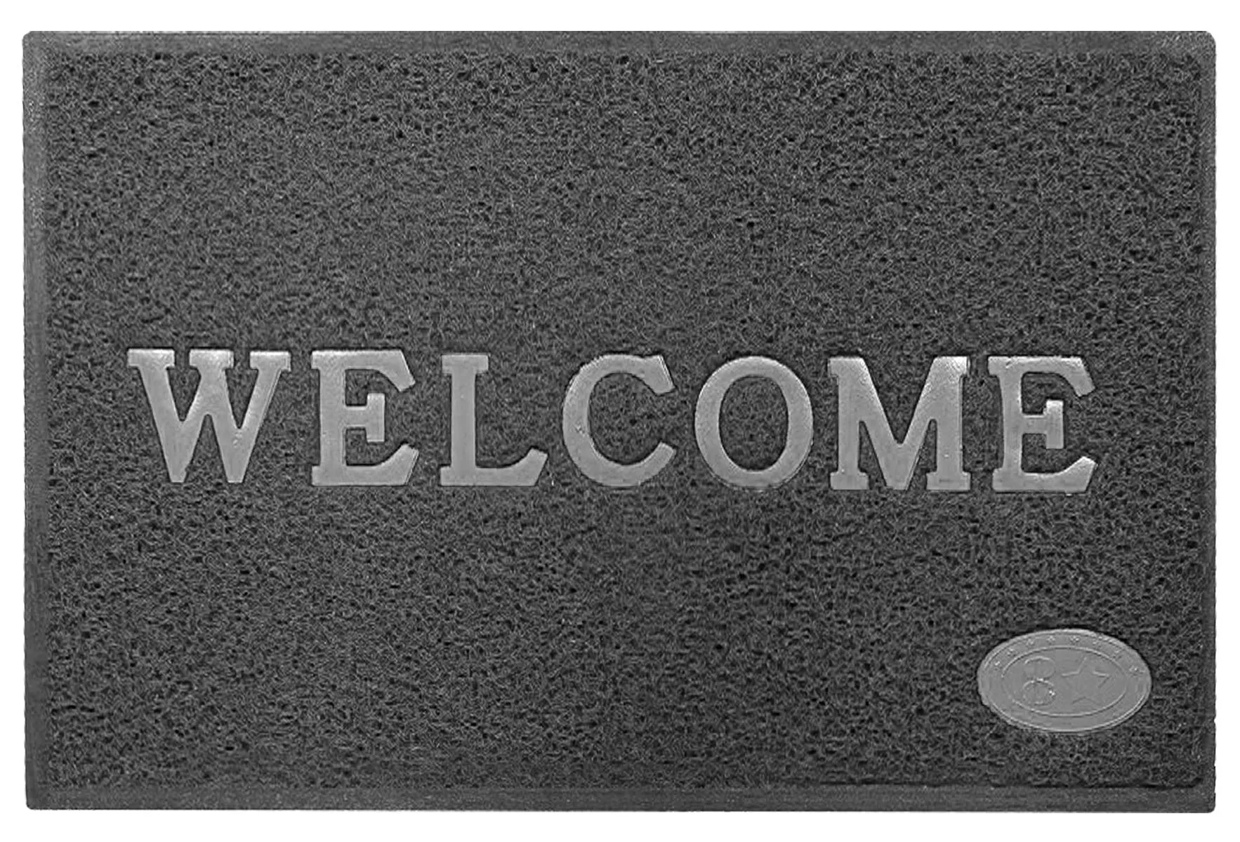 Kuber Industries Rubber Super Absorbent Outdoor Welcome MAT– Non-Slip Net Backing, Heavy Duty, Waterproof, Easy Clean for Entry, Dust Trapper, Eco-Friendly (Grey)-Pack of 2-KUBMART15375