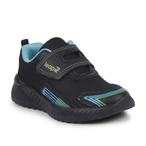 Leap7x Black Sports Slip-on Walking Shoes For Kids NITKID-2 By Liberty