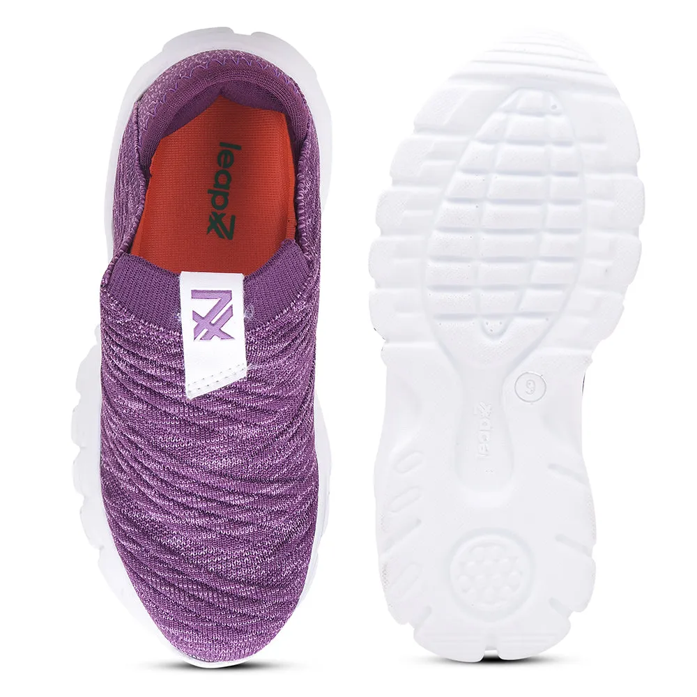 Leap7x by Liberty Kids JEEVA-25 Purple Casual Non Lacing Shoes