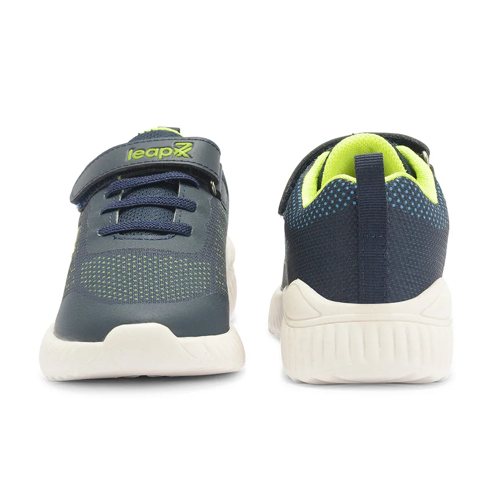 Leap7x Navy Blue Velcro Sports Walking Shoes For Kids NITKID-4E By Liberty