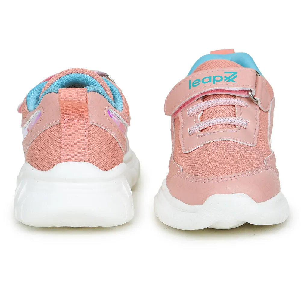 Leap7x Non Lacing Sports Shoes For Kids (Peach) PABLO-1 By Liberty