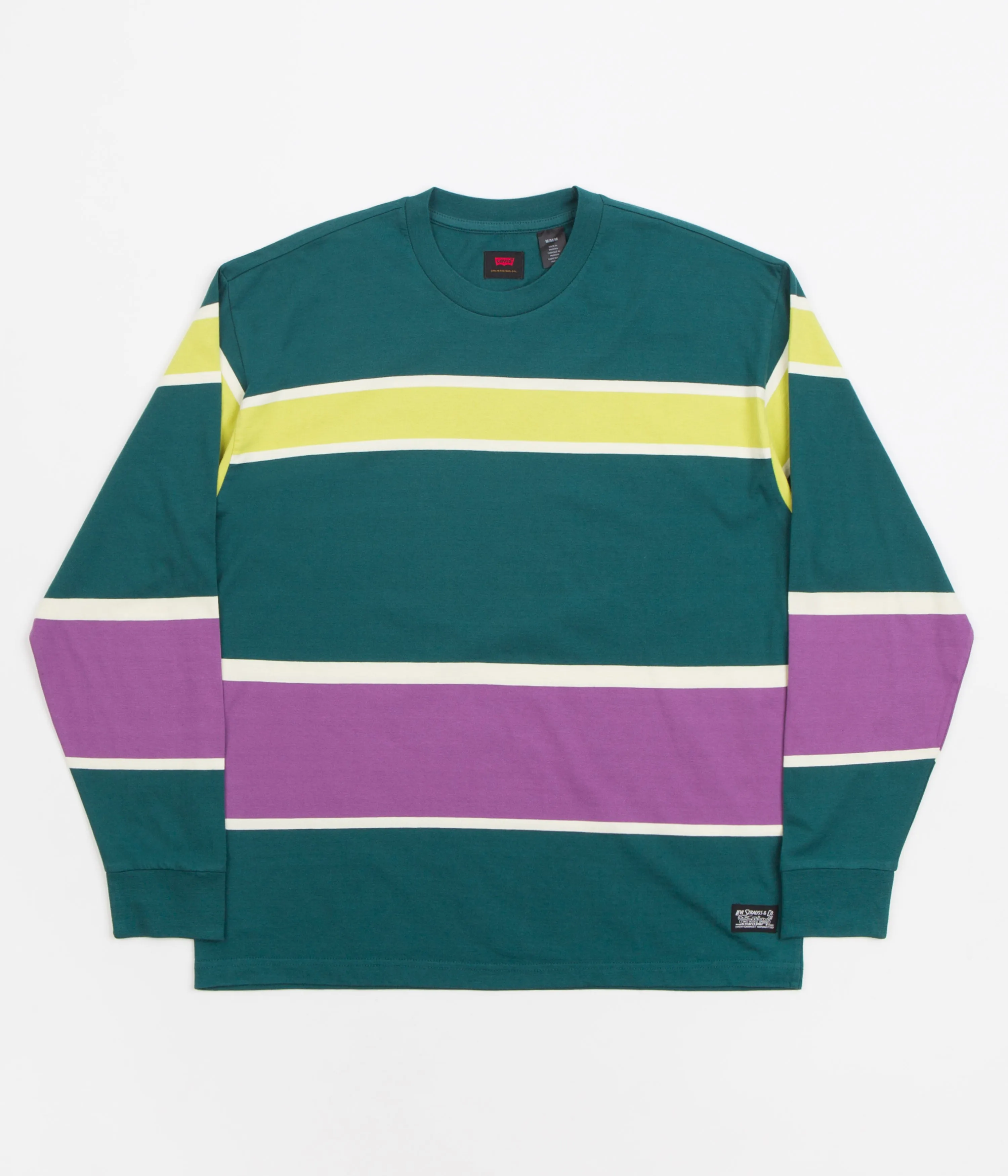 Levi's® Skate Graphic Box Long Sleeve T-Shirt - Oversized Teal / Green / Purple