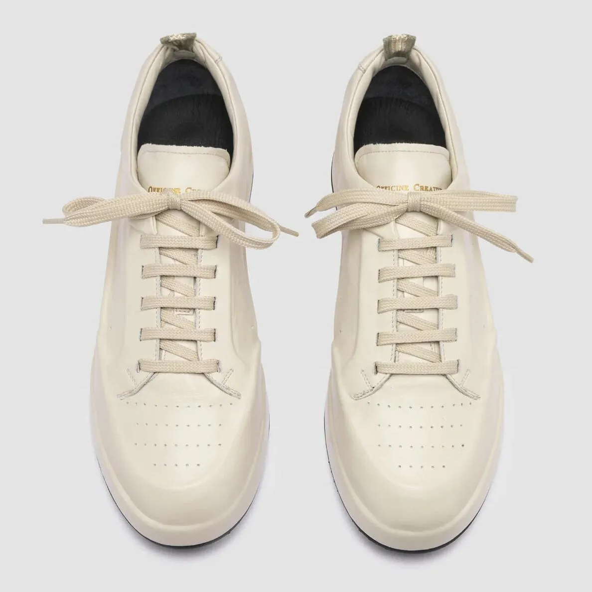 Lille White Ace Leather Sneakers