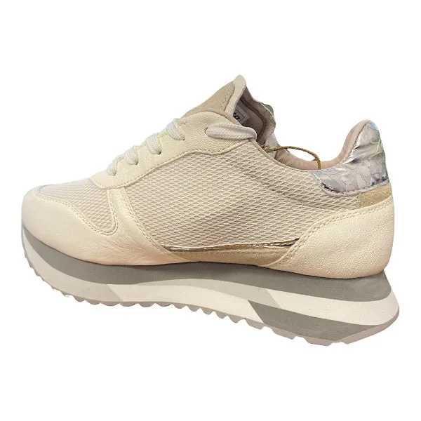 Lotto Leggenda scarpa sneakers da donna Wedge Pearl 217877 97W bianco avena-marrone