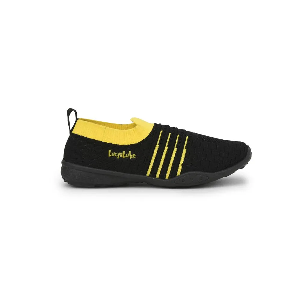 Lucy & Luke (Black) Casual Non Lacing Shoes For Kids PEYTONE-M By Liberty