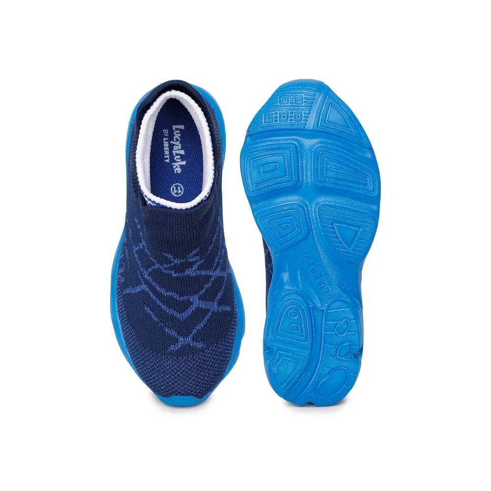 Lucy & Luke (Blue) Casual Non Lacing Shoes For Kids KSN-207 By Liberty