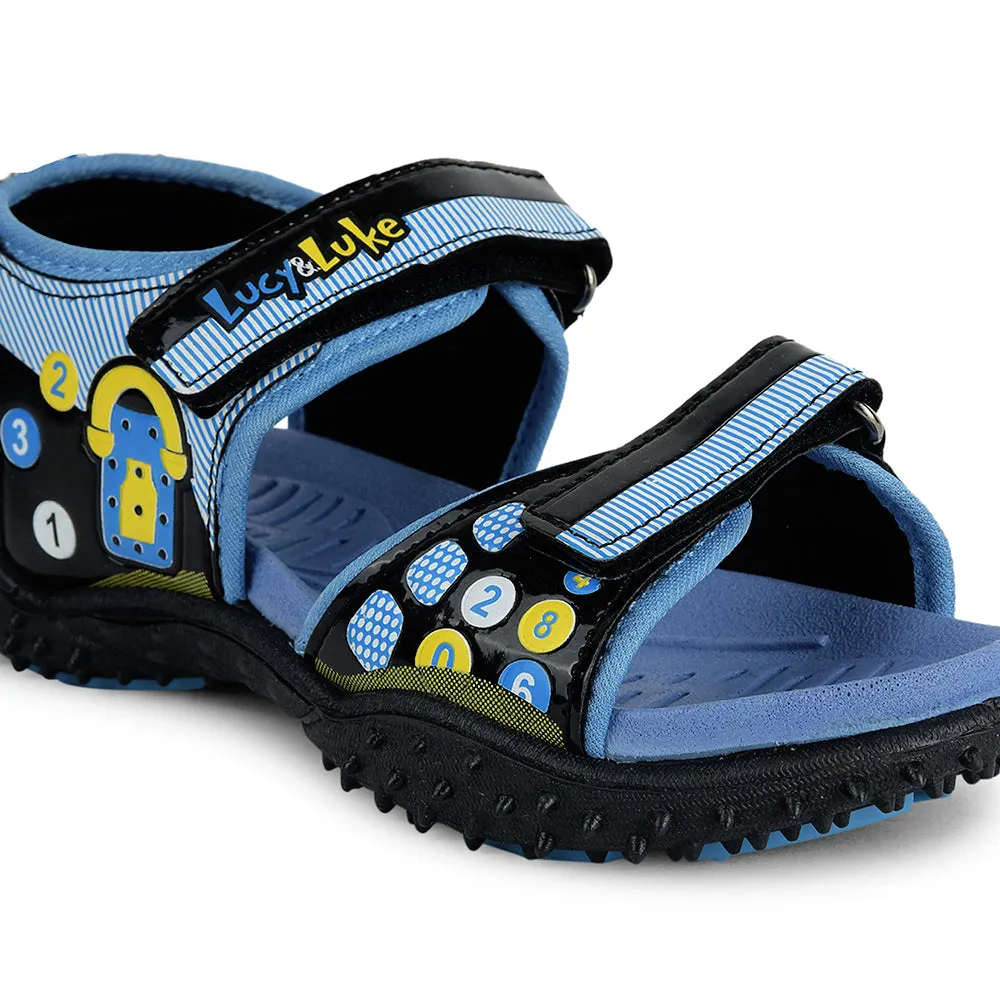 Lucy & Luke Blue Casual Sandal For Kids 8074-303 By Liberty