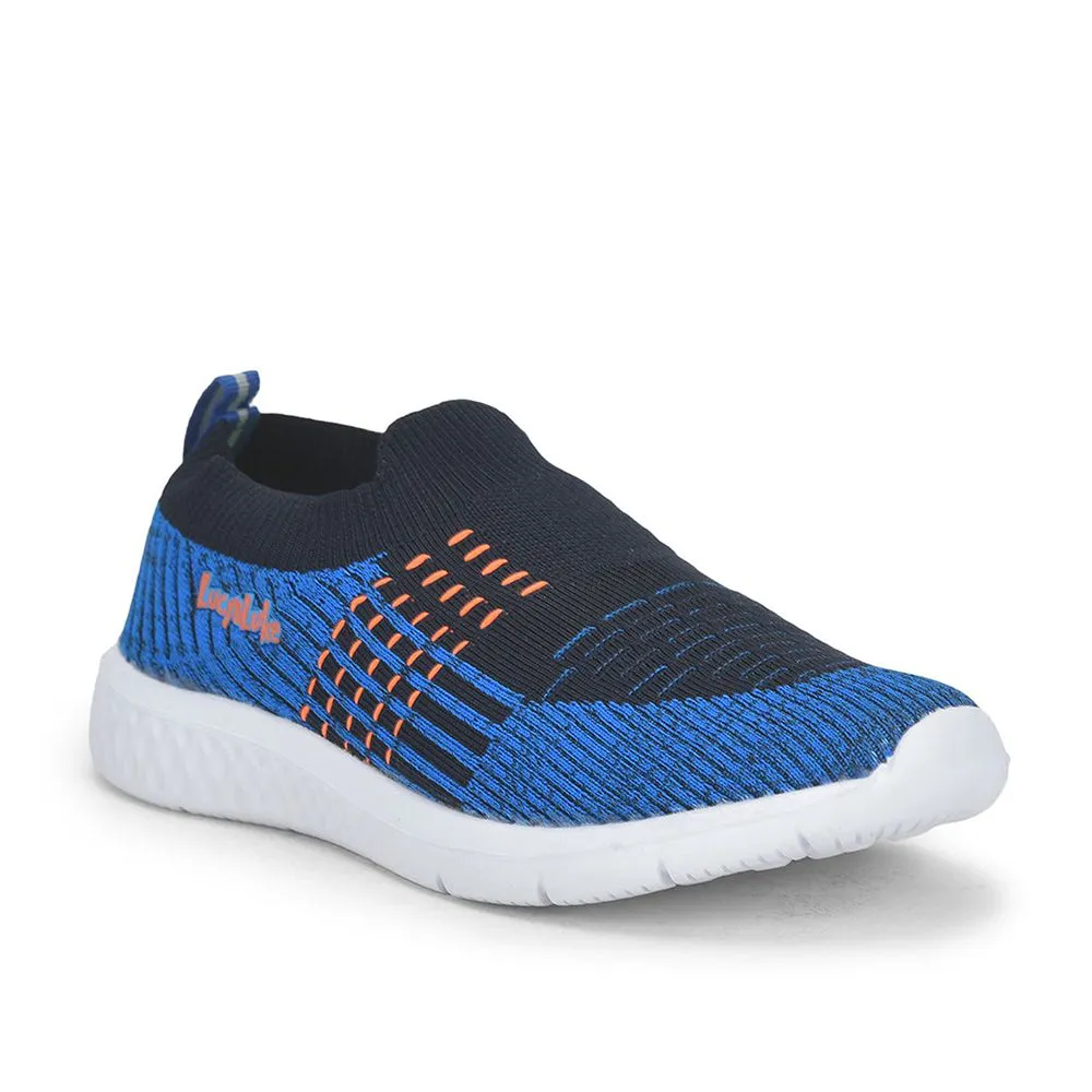 Lucy & Luke (Blue) Sports Non Lacing Shoes For Kids DUNE-E By Liberty