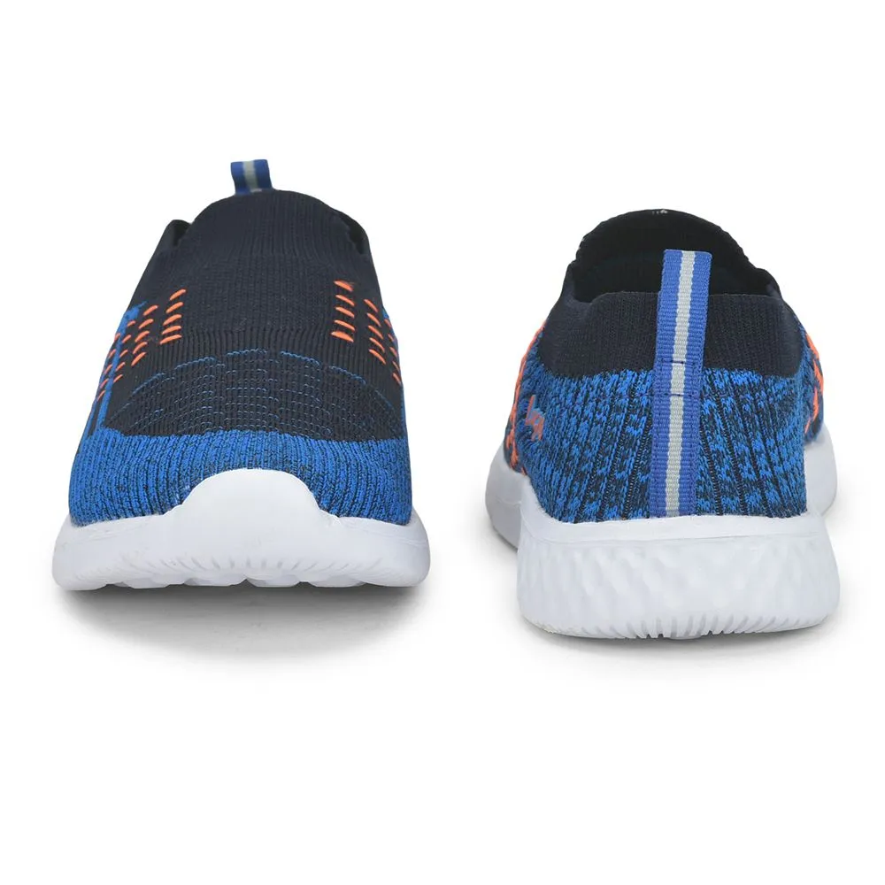 Lucy & Luke (Blue) Sports Non Lacing Shoes For Kids DUNE-E By Liberty