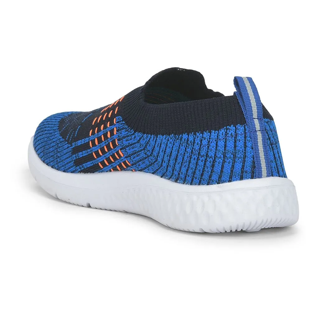 Lucy & Luke (Blue) Sports Non Lacing Shoes For Kids DUNE-E By Liberty