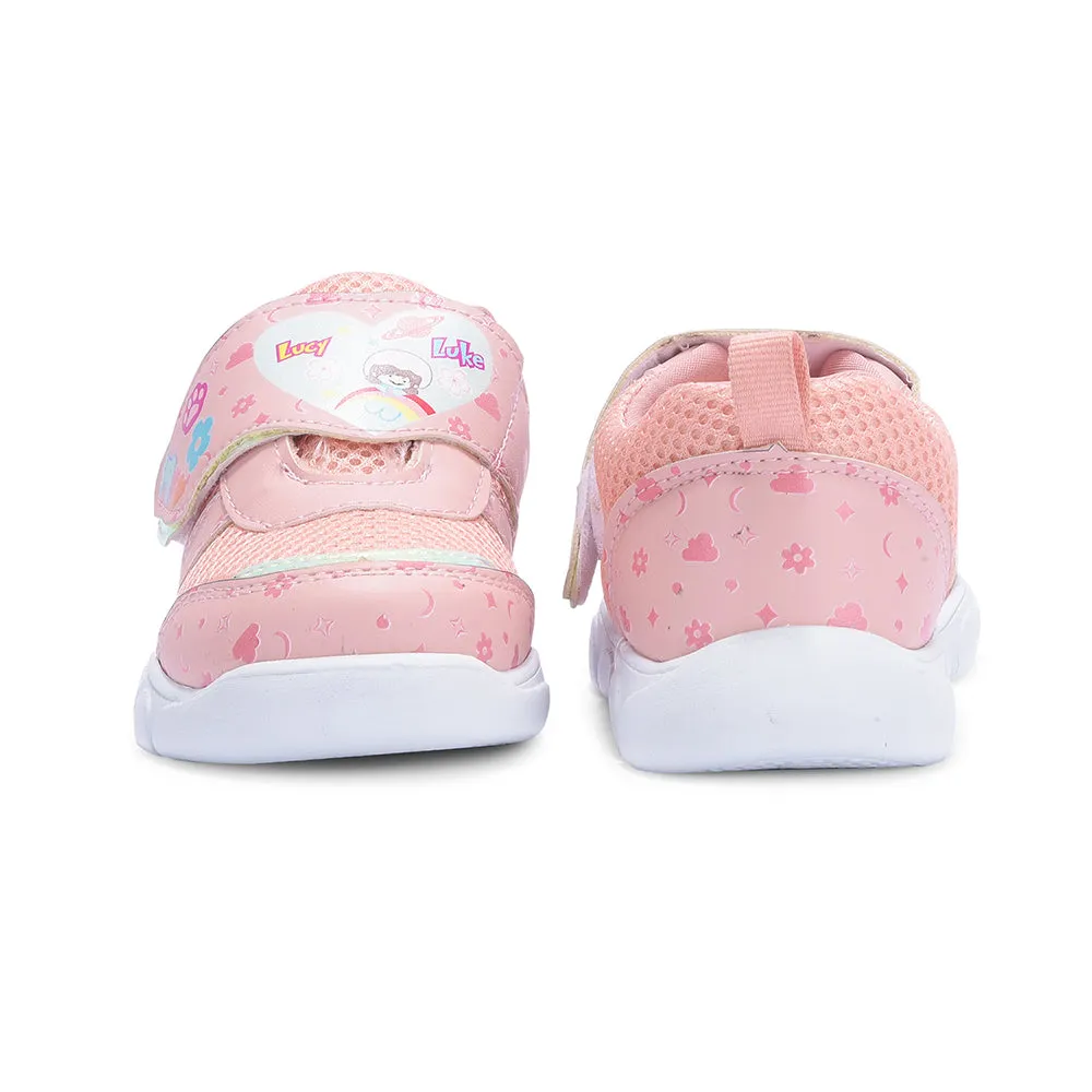 Lucy & Luke By Liberty Kids FLYNN-44 Peach Casual Non Lacing Shoes