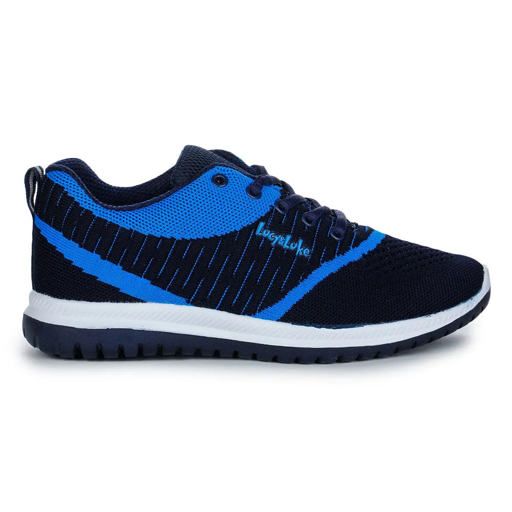 Lucy & Luke Lacing Blue Sports Running Shoes For Kids JAMIE-7 By Liberty