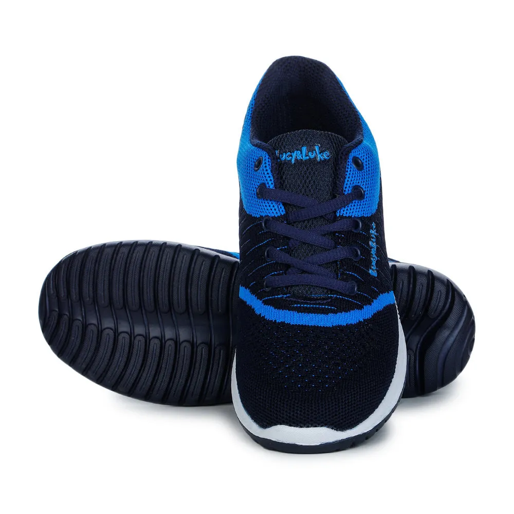 Lucy & Luke Lacing Blue Sports Running Shoes For Kids JAMIE-7 By Liberty