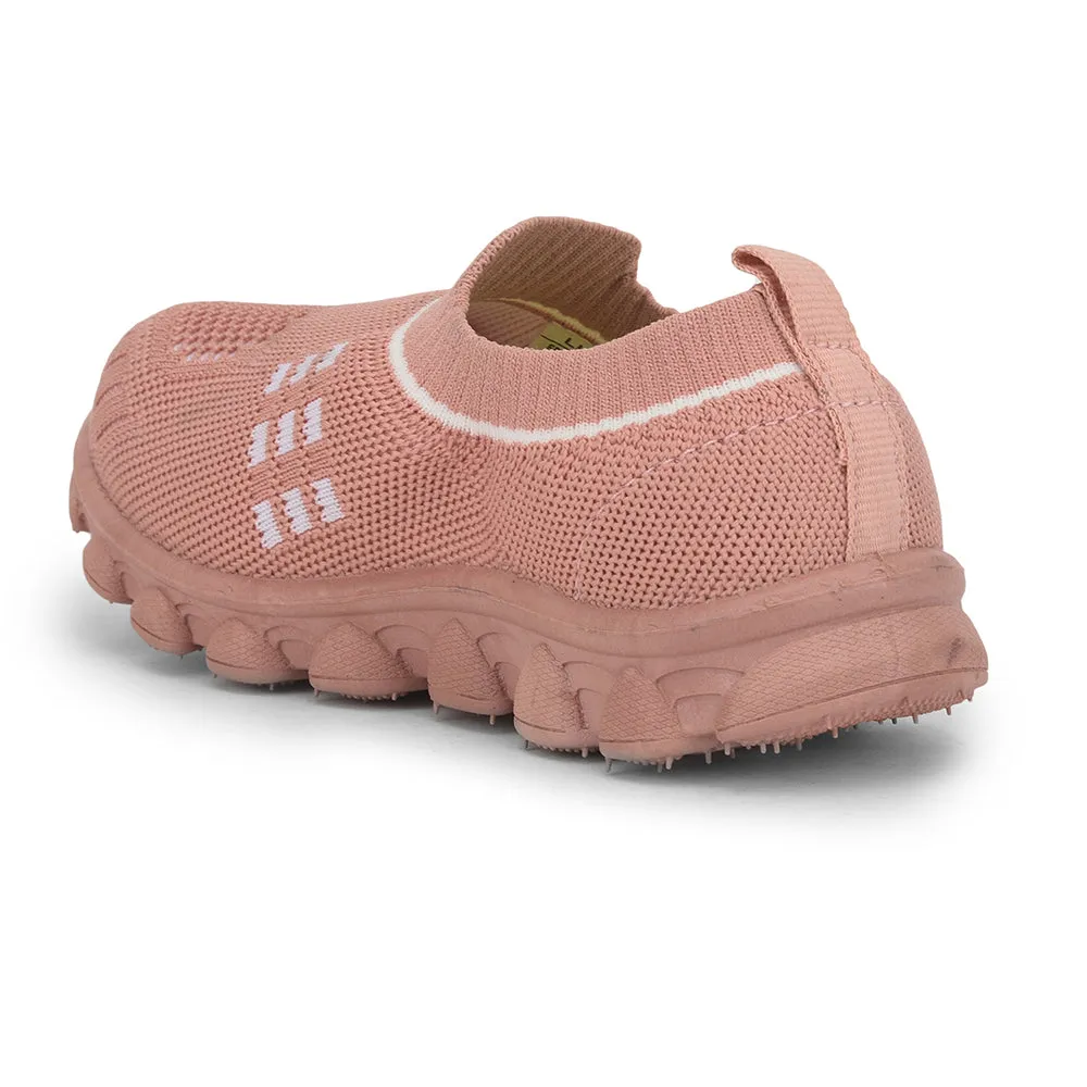 Lucy & Luke (Peach) Casual Non Lacing Shoes For Kids KDL-07 By Liberty