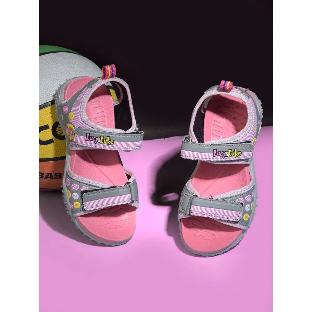 Lucy & Luke Pink Casual Sandal For Kids 8074-304 By Liberty