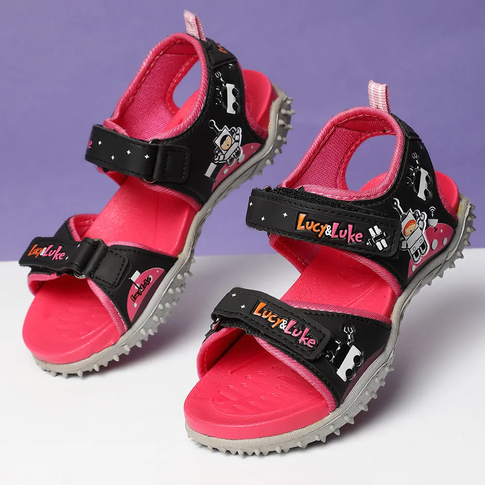 Lucy & Luke (Pink) Casual Sandal For Kids By Liberty