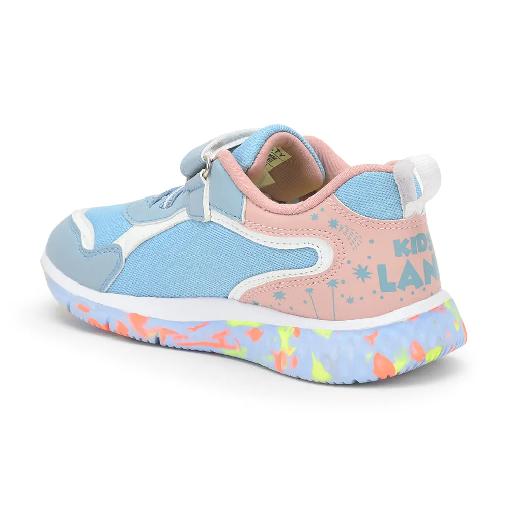 Lucy & Luke (Sky Blue) Sports Non Lacing Shoes For Kids JAMIE-126E By Liberty