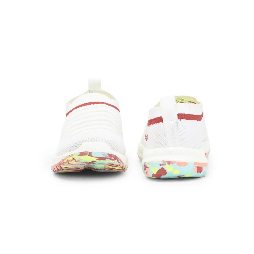 Lucy & Luke (White) Sports Non Lacing Shoes For Kids JAMIE-152E By Liberty