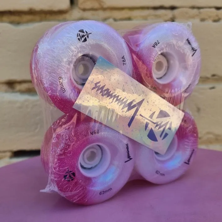 Luminous Light Up Quad Wheels Cotton Candy 85A - 4 pack