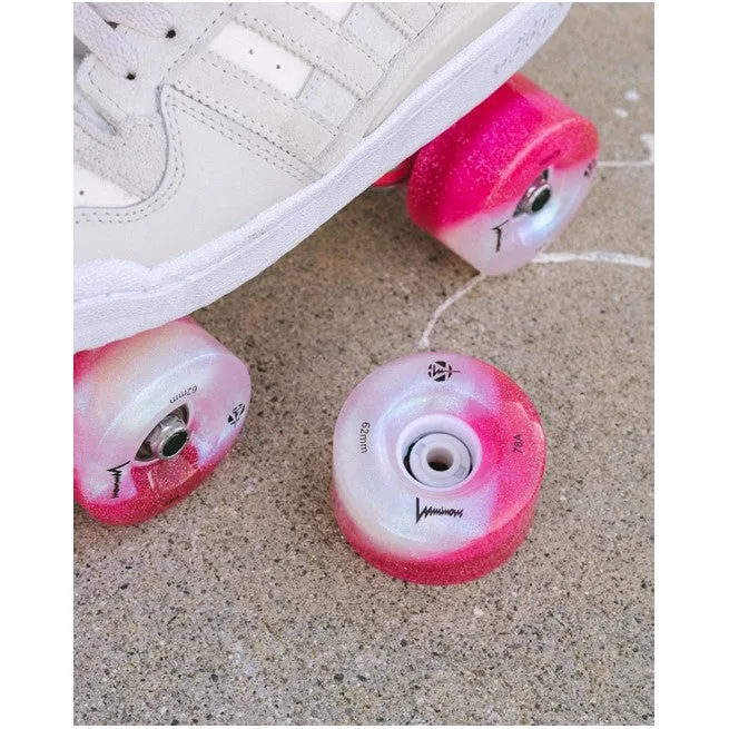 Luminous Light Up Quad Wheels Cotton Candy 85A - 4 pack