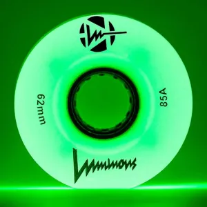 Luminous Light Up Quad Wheels Green Glow 85A - 4 pack