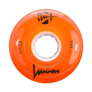 Luminous Light Up Quad Wheels Orange 85A - 4 pack