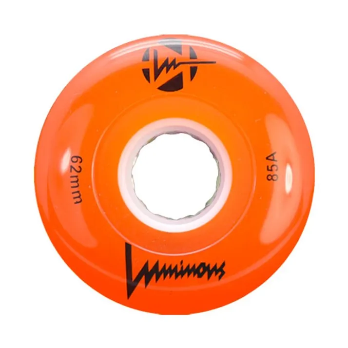 Luminous Light Up Quad Wheels Orange 85A - 4 pack