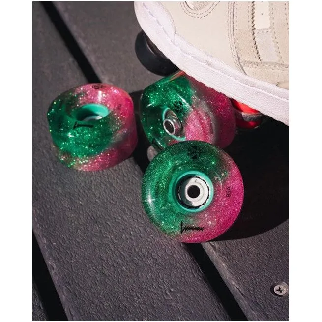 Luminous Light Up Quad Wheels Pink Forest Green 85A - 4 pack