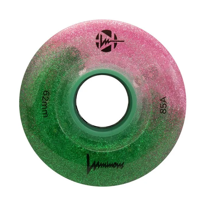 Luminous Light Up Quad Wheels Pink Forest Green 85A - 4 pack