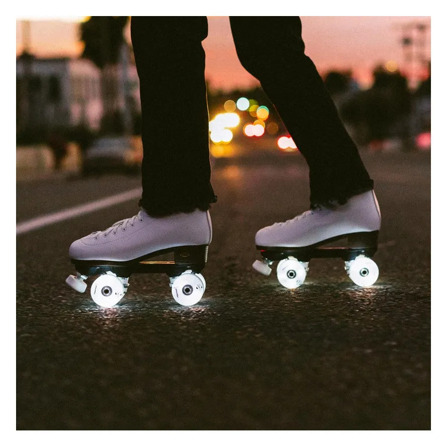 Luminous Light Up Quad Wheels White 85A - 4 pack