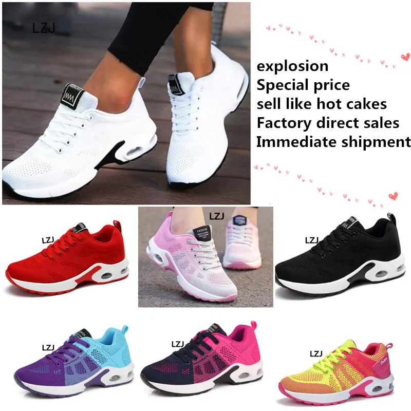 LZJ New Platform Sneakers Shoes Breathable Casual Shoes Woman Fashion Height Increasing Ladies Shoes Plus Size 35-42 2019