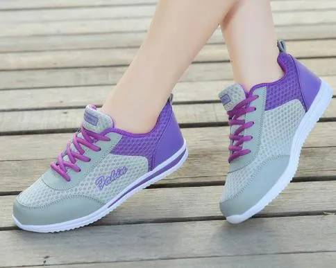 LZJ New Platform Sneakers Shoes Breathable Casual Shoes Woman Fashion Height Increasing Ladies Shoes Plus Size 35-42 2019