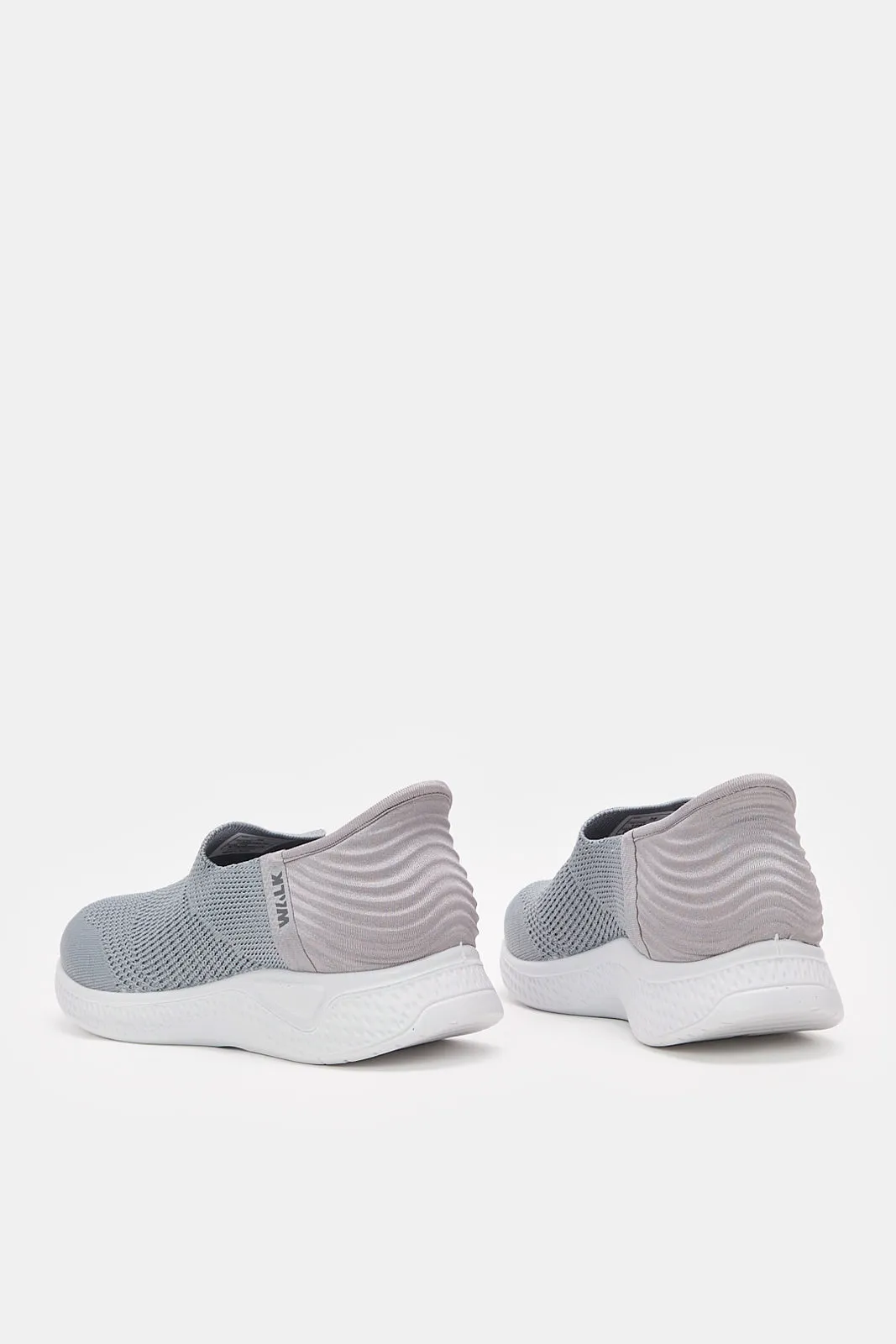 Men Grey Easy Slip-On Sneakers