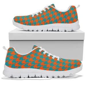 Mesh Sneakers_Aqua on Orange_M_ HT Pattern