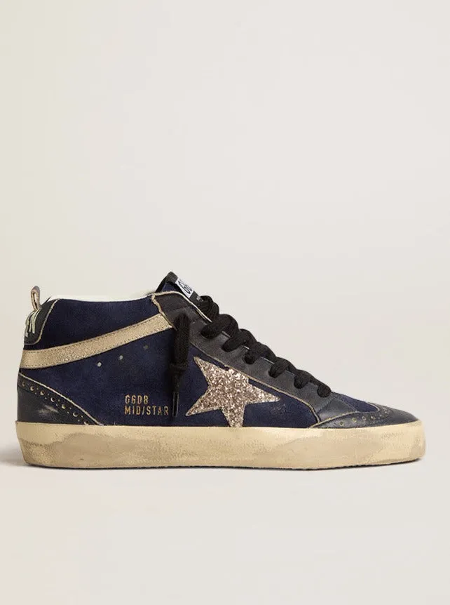 Mid Star Suede - Navy/Silver