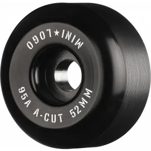 Mini Logo Wheels A-Cut "2" 52mm 95a - Black (Set of 4)