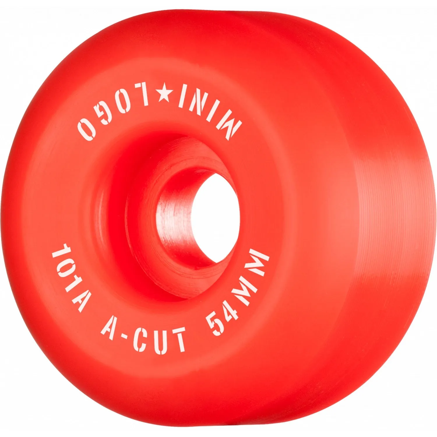 Mini Logo Wheels A-Cut "2" 54mm 101a - Red (Set of 4)