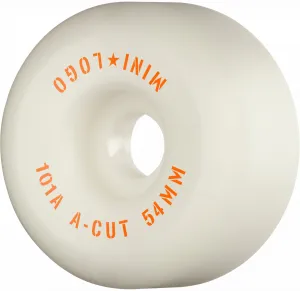 Mini Logo Wheels A-Cut "2" 54mm 101a - White (Set of 4)