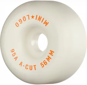 Mini Logo Wheels A-Cut "2" 56mm 95a - White (Set of 4)