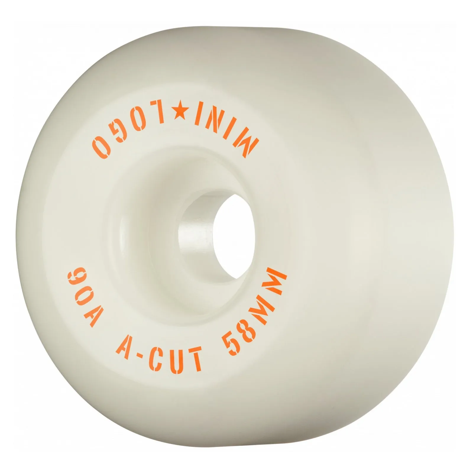 Mini Logo Wheels A-Cut "2" 58mm 90a - White (Set of 4)