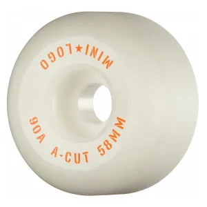 Mini Logo Wheels A-Cut "2" 58mm 90a - White (Set of 4)