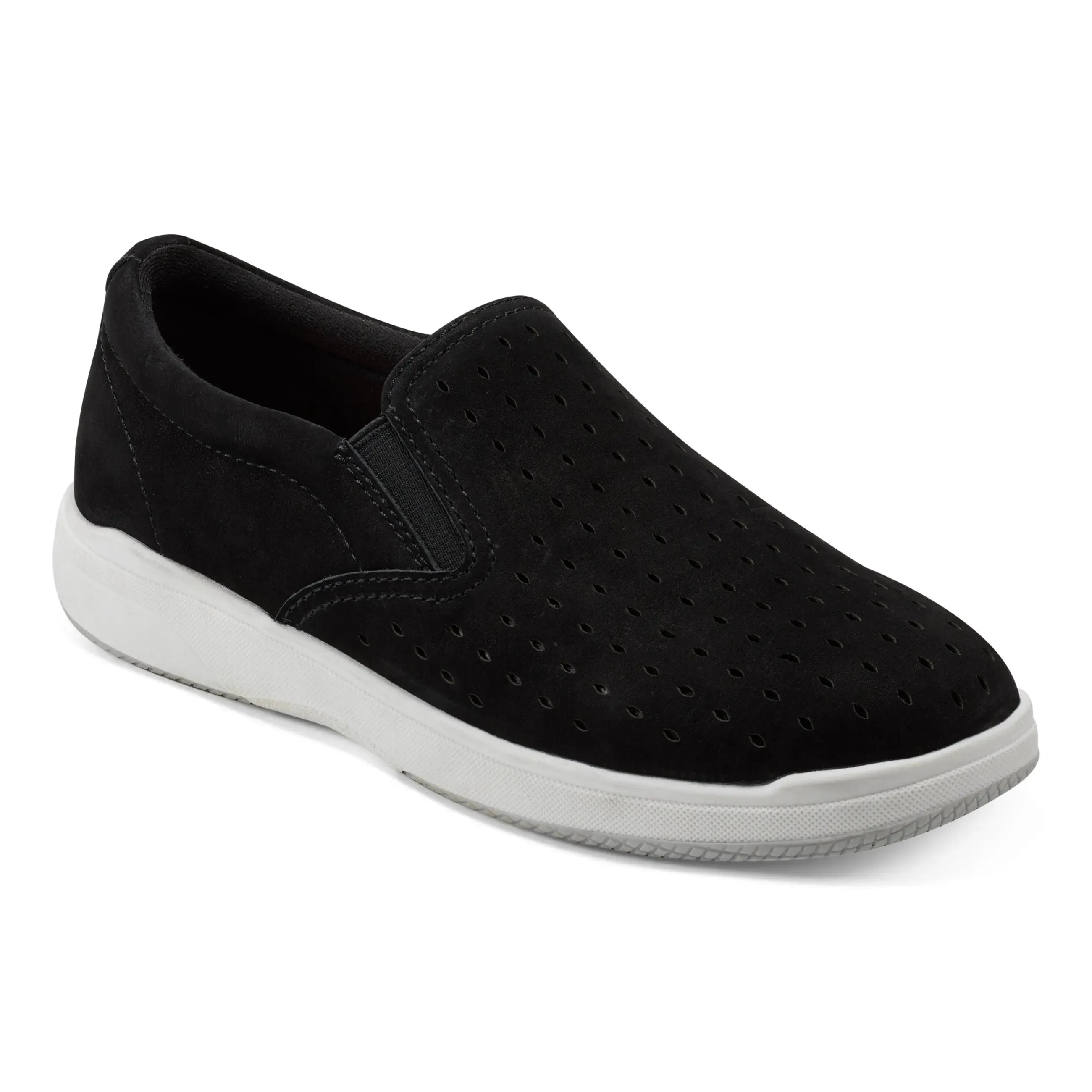 Nel Laser Cut Round Toe Casual Slip-on Sneakers