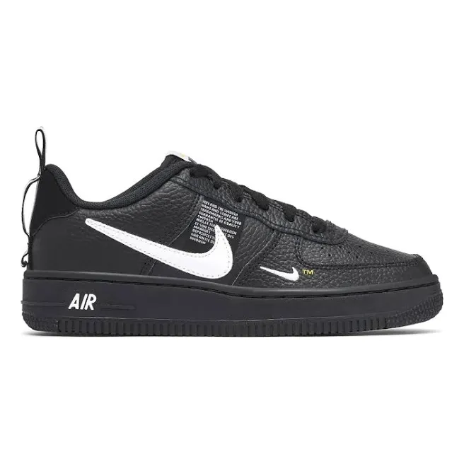 Nike Kid's Air Force 1 LV8 Utility Shoes - Black / White