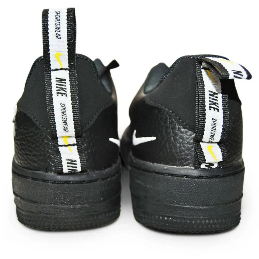 Nike Kid's Air Force 1 LV8 Utility Shoes - Black / White