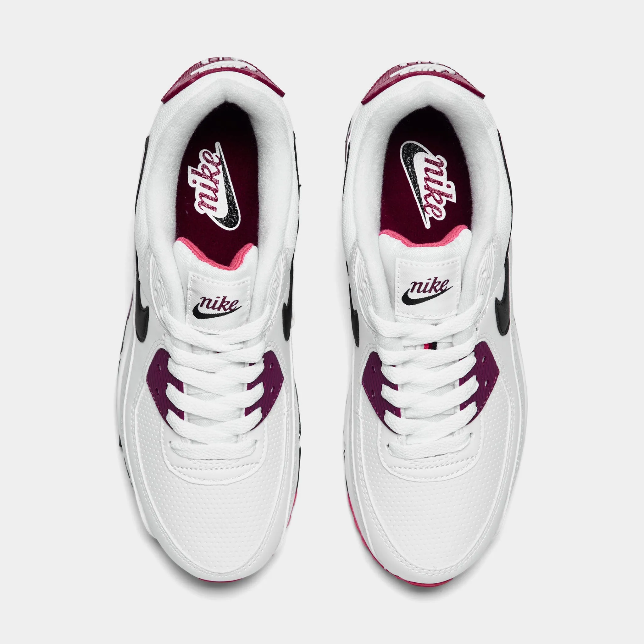 Nike Women's Air Max 90 White / Black - Dark Beetroot